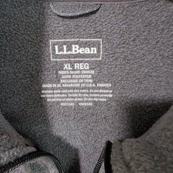 L.L. Bean Fleece Vest - Gray Mens XL - Picture 3 of 5
